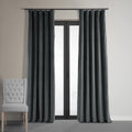 Hpd Half Price Drapes Signature Velvet Thermal Blackout Curtains For Living Room 84 Inch Long (1 Panel) Rod Pocket Insulated Blackout Curtains For Bedroom Window Curtains, 50W X 84L, Natural Grey