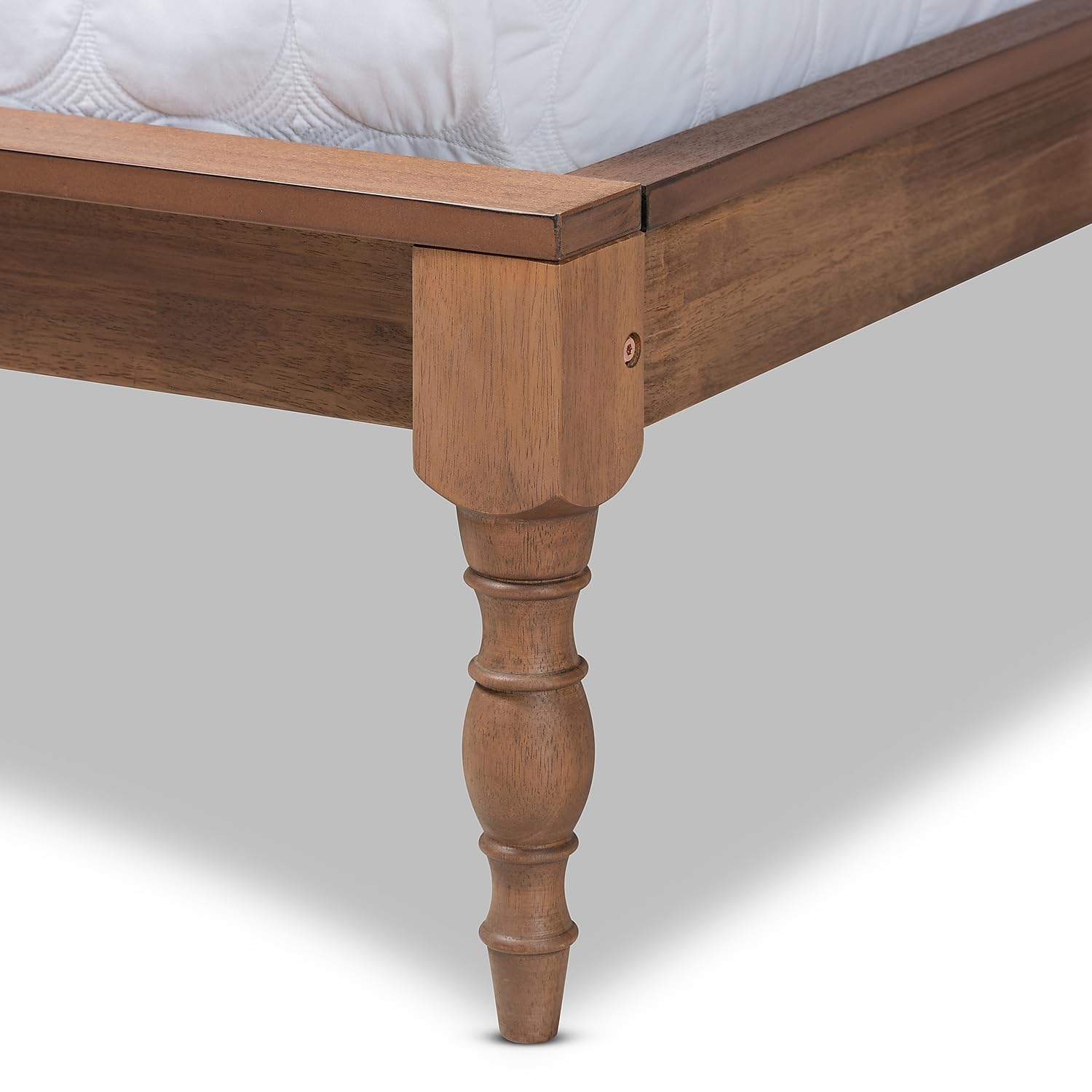 Baxton Studio Romy Bed Frame, Queen, Ash Walnut (159-9820-HiT)