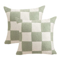 Niditw Set Of 2 St Patrick'S Day Gift Ultra Soft Checkerboard Throw Pillow Cover Fuzzy Microfiber Chessboard Gingham Cushion Cas