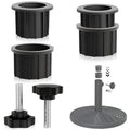 2 Sets Patio Umbrella Base Hole Ring Plug Cover Umbrella Stand Replacement Parts Black Umbrella Base Insert Umbrella Pole Fasten