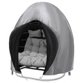 Boyspringg Patio Egg Chair Cover, 91X80 Inches, Extra Large Double Egg Chair Cover For Outdoor Furniture, Large Swing Hanging Egg Chair Covers Waterproof, Anti-Uv, Dust-Proof(Grey)
