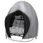 Boyspringg Patio Egg Chair Cover, 91X80 Inches, Extra Large Double Egg Chair Cover For Outdoor Furniture, Large Swing Hanging Egg Chair Covers Waterproof, Anti-Uv, Dust-Proof(Grey)