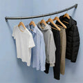 WSNCXFW Wardrobe Assistant Corner Hanging Bar, Heavy Duty Industrial Pipe Garment Rack,Wall Mounted Corner Clothing Rack,Corner 