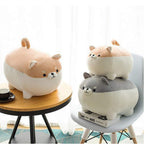 Ehotong Shiba Inu Dog Plush Pillow, Corgi Stuffed Animal Plush Toy Hug Pillow Gifts For Girl Boy (Brown, 11.8In)