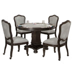 Sunset Trading Vegas Dining/Poker Table Set, Distressed gray