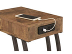 Coaster Home Furnishings Troy Accent Table with Power Outlet Antique Nutmeg