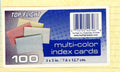 Top Flight Index Cards, Ruled, 3 X 5 Inches, Rainbow Colors, 100 Cards Per Pack (4630722)