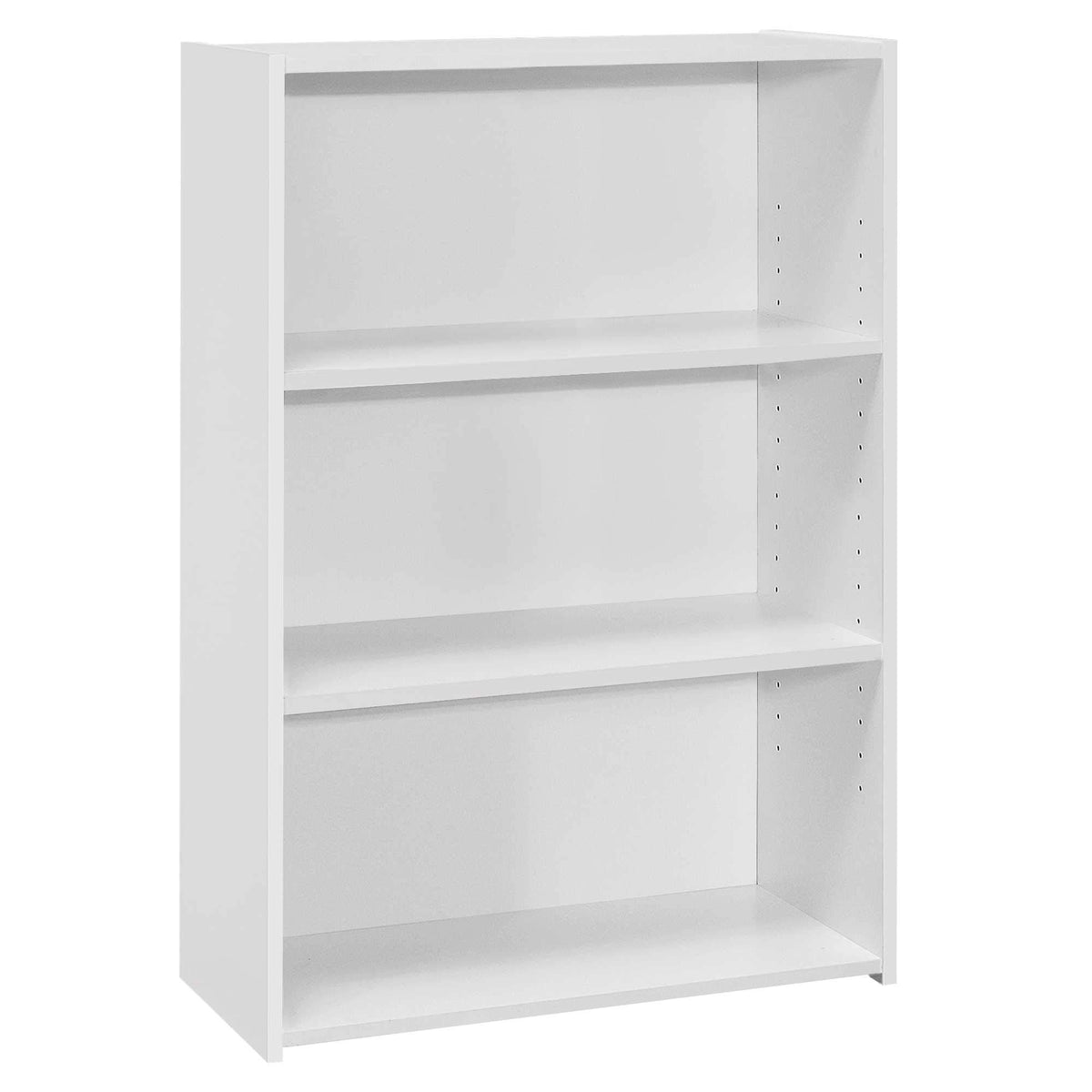 HomeRoots Particle Board, Laminate 11.75' x 24.75' x 35.5' White 3 Shelves Bookcase