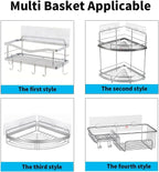 Mivvosakuki 4Pcs Shower Caddy Adhesive Replacement,Shower Shelves Adhesive Strip Pad Shower Organizer Sticker Replacement Bathro