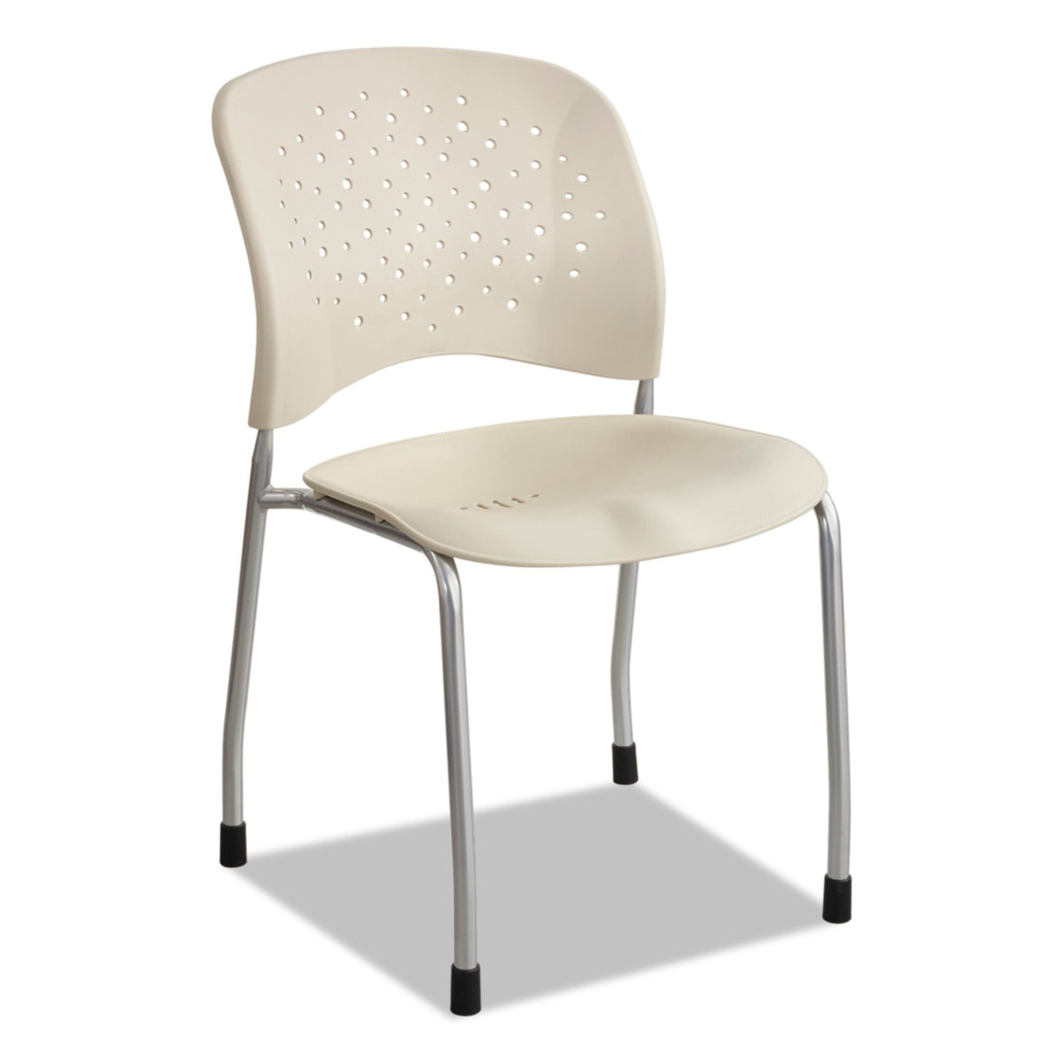 Safco Products 6805LT Reve Guest Chair Straight Leg with Round Back, (Qty. 2), Latte