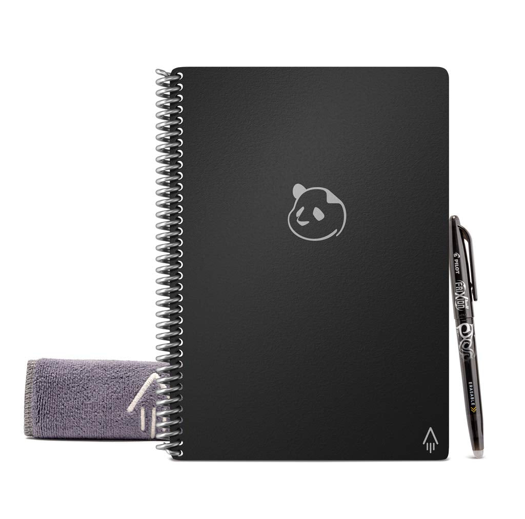 Rocketbook Smart Reusable Notebook, Executive Size Panda Planner With Daily, Weekly, & Monthly Pages, Infinity Black, (6' X 8.8