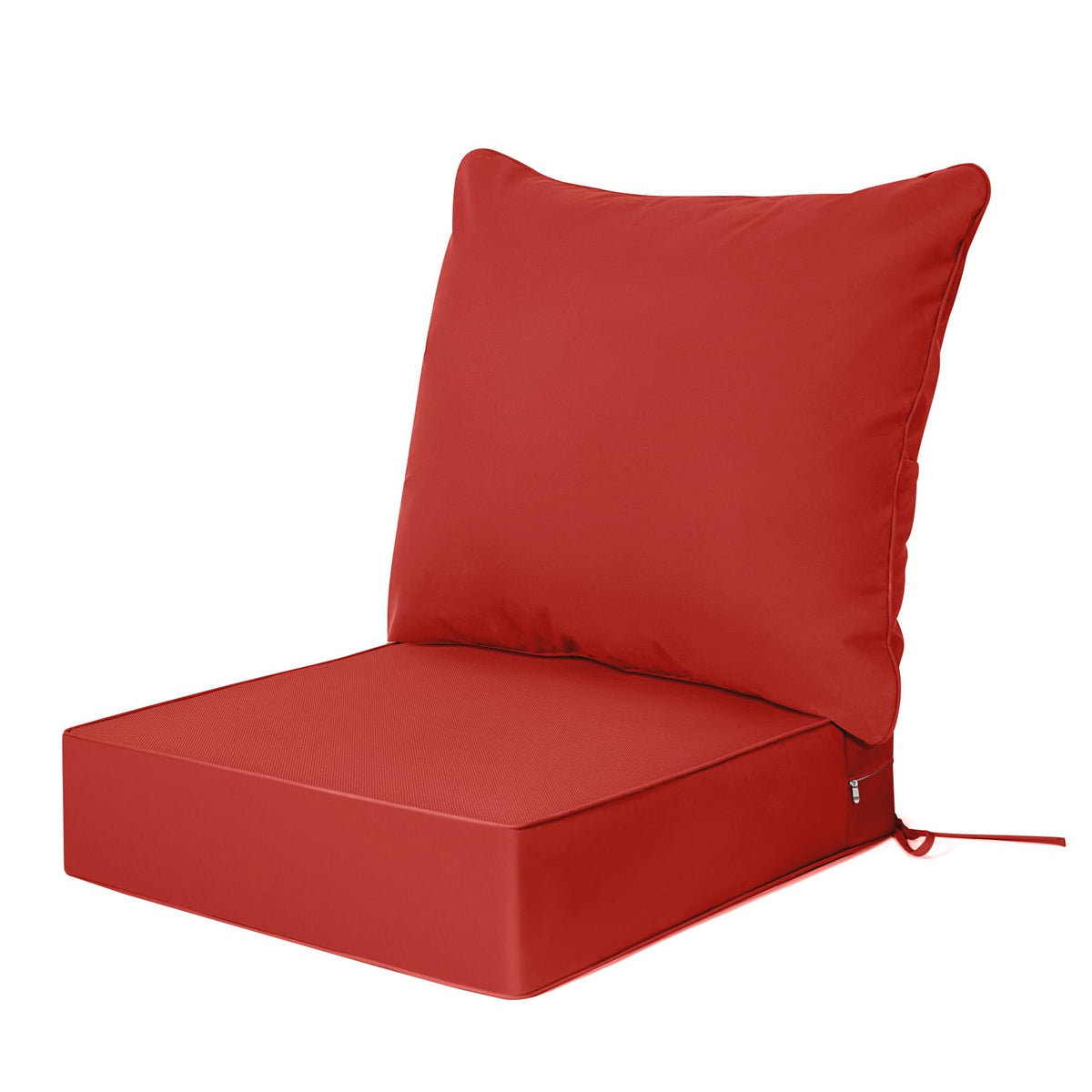 Ylymence Outdoor Chair Cushions 24 X 24 Inch Waterproof And Fade Resistant Patio Furniture Cushions With Removable Cover, Red