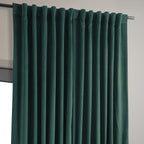 Hpd Half Price Drapes Signature Velvet Thermal Blackout Curtains For Living Room 108 Inch Long 1 Panel Rod Pocket Insulated Blackout Curtains For Bedroom Window Curtains, 100Wx108L, Blackforest Green