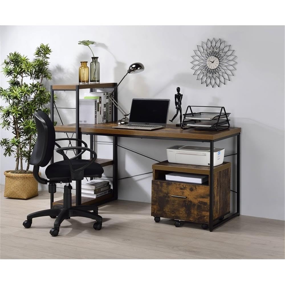 Acme Bob 1-Drawer Wooden File Cabinet In Weathered Oak