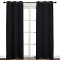 NICETOWN Halloween Thermal Insulated Black Blackout Curtains/Drapes 84 inches Length 2 Panels Set for Living Room, 42 inches Wid