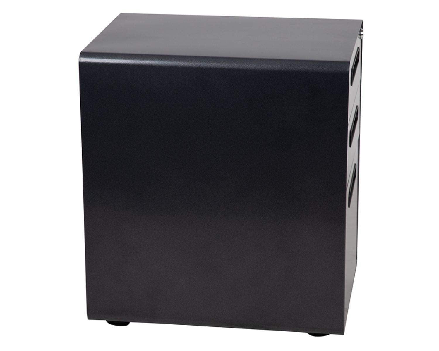 Flash Furniture Wren Ergonomic 3-Drawer Mobile Locking Filing Cabinet With Anti-Tilt Mechanism And Hanging Drawer For Legal & Letter Files, Black