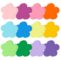Whaline 120Pcs Flower Cutouts 12 Colors 5.9 Inch Flower Shaped Cut Outs Rainbow Cardboard Paper Cutting For Spring Summer Party