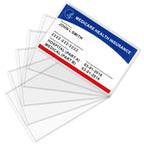 Maxgear New Medicare Card Holder Protector Sleeves 6 Pack, 12 Mil Clear Pvc Water Resistant For New Medicare Card, Business Card
