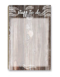 Stuff To Do Rustic To Do List Notepad With Magnet - 8.5' X 5.5' - Grocery, Shopping, Daily Tasks List - Rustic Barnwood (Stuff