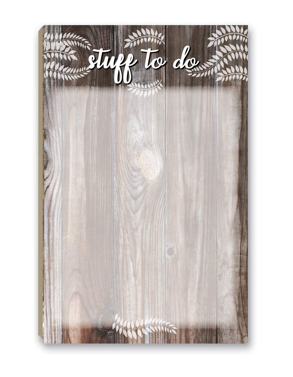 Stuff To Do Rustic To Do List Notepad With Magnet - 8.5' X 5.5' - Grocery, Shopping, Daily Tasks List - Rustic Barnwood (Stuff