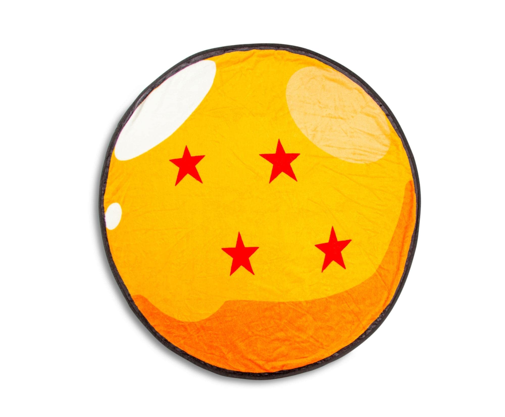 Dragon Ball Z 4-Star Dragon Ball Round Fleece Throw Blanket | Plush Soft Polyester Cover For Sofa And Bed, Cozy Home Decor Room