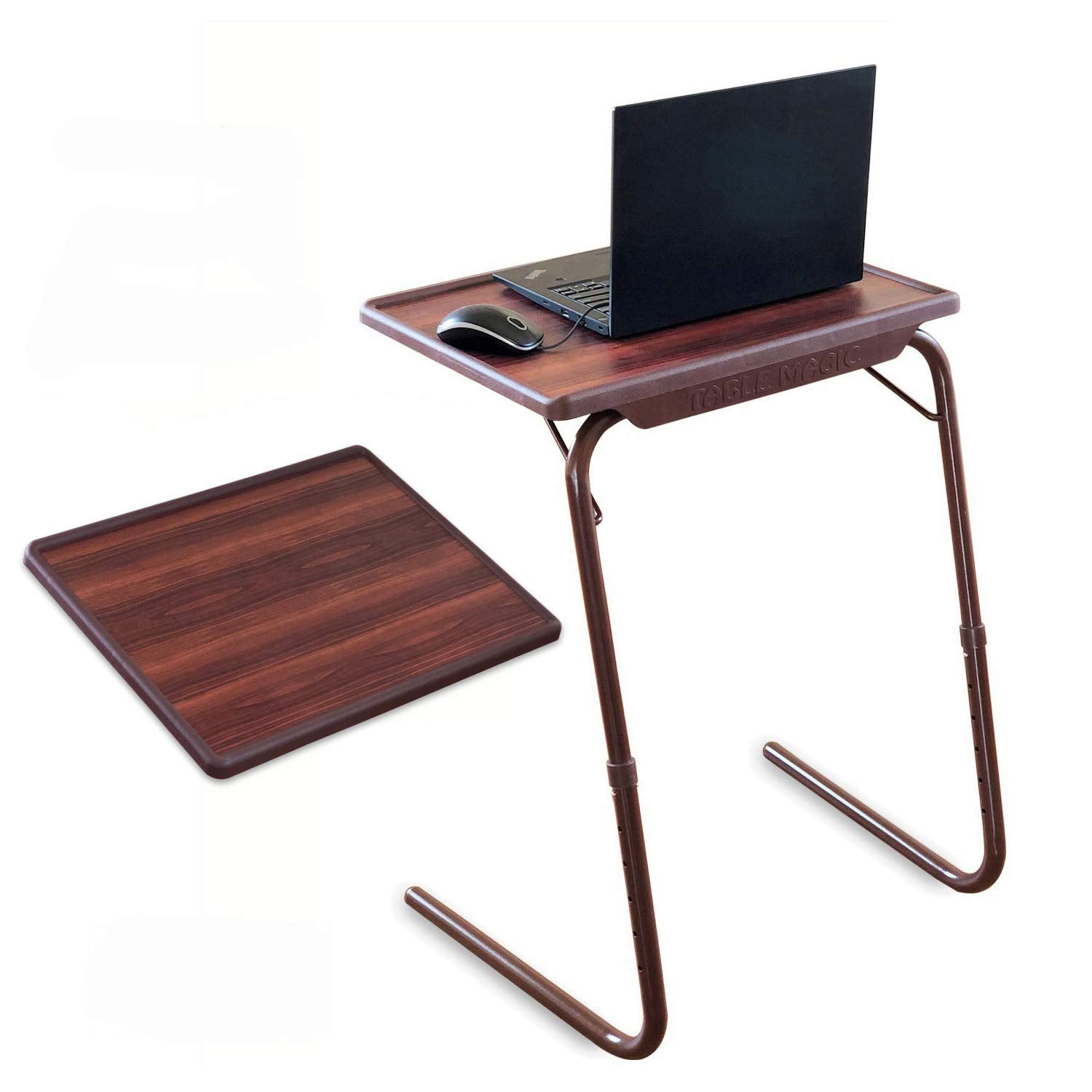 TABLE MAGIC Multipurpose Laptop Table Steel PP 53 * 40 * 73cm 18 in 1 Multi Utility Table 6 Heights Adjustable 3 Angles Adjustab