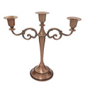 Viscacha 3 Candle Metal Candelabra - Candlesticks Holder for Formal Events, Wedding, Church, Holiday D  cor, Halloween - Taper C