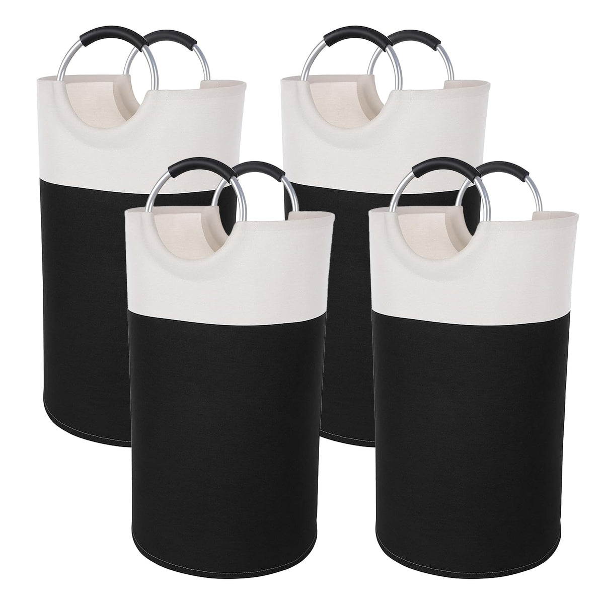 Dimeho 4 Pack 82L Laundry Basket, Waterproof Fabric Clothes Baskets