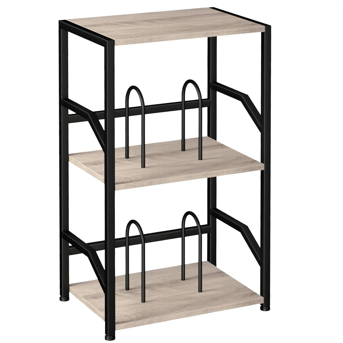 LOAKEKEL Record Player Stand, Turntable Stand with Vinyl Record Storage