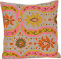 Indigenous Embroidered Cushions Cover (Single, 30 Cm*30 Cm, Beige)