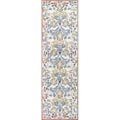 Rizzy Home Alora Decor Lavine 2'6" X 8' Floral Natural/Rust/Blue Gray/Brown/Gold Area Rug