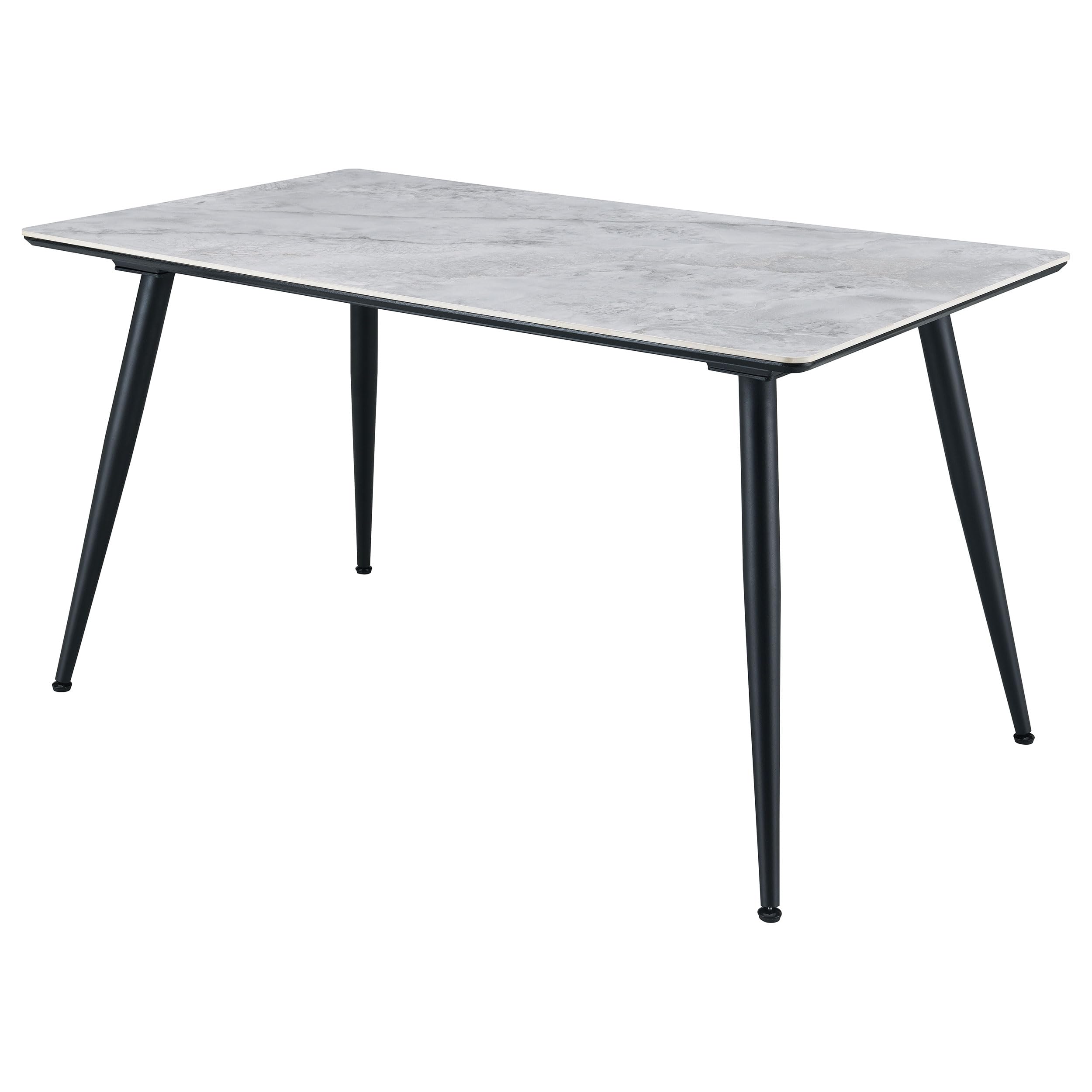 Coaster Home Furnishings Dennison Rectangular 55-Inch Ceramic Top Dining Table Grey