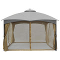 Abccanopy Replacement Netting Walls For 10' X 12' Gazebo, Beige