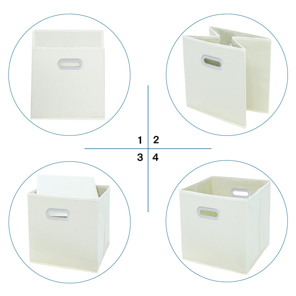Storeone Fabric Storage Bins Cubes Baskets Containers-(11X11X11) With Dual Handles Cube Storage Organizer Bins For Shelf Closet,