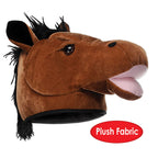 Beistle Unisex Plush Horse Head Hat - Western Costume Accessory, Farm Themed Party Supplies, Crazy Animal Headwear, Dress-Up Acc