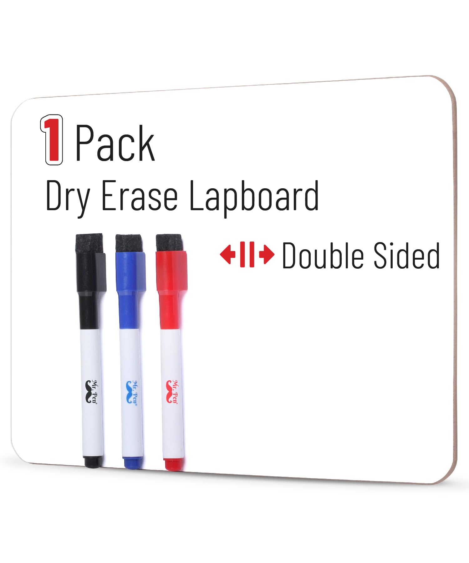 Mr. Pen- Dry Erase Lapboard, 11.75' X 8.9', Double Sided With 3 Dry Erase Markers, Small Dry Erase Board, Mini Dry Erase Board