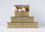 Decorative Metal Boxes With Gold Finish (Set Of 3 Sizes)