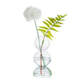 Glasseam Unique Small Flower Vase, Cute Blown Glass Vases for Flowers, Modern Ball Bubble Vase, Clear Bud Vases for Decor, Aesth