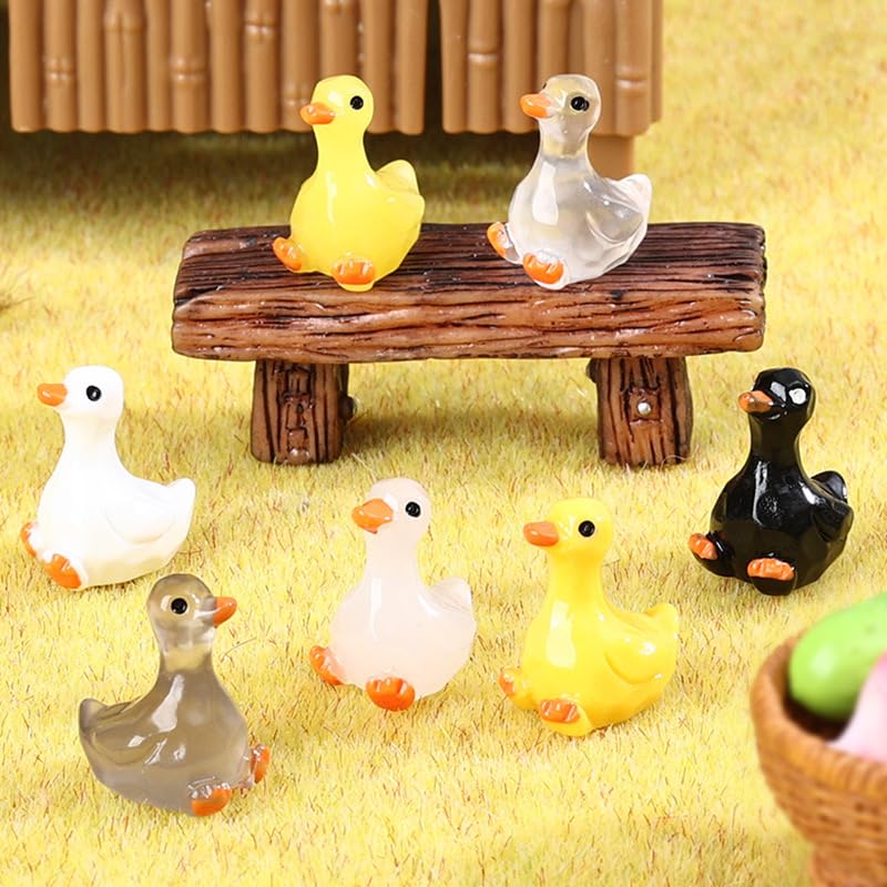 Sparklefab Mini Ducks Tiny Ducks 56 Pcs Mini Resin Animals To Hide Around The Office Home, For Crafts Fairy Garden Accessories M