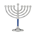 Rite Lite Classic Chanukah Menorah with Hammered Accents with Black & Silver - Hanukah Menorah (Blue & Silver)