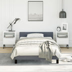 vidaXL Velvet Bed Frame Platform Bed, Scandinavian Style/Slats Support/No Box Spring Needed/Without Mattress/Easy Assembly, Dark Grey Twin Bed