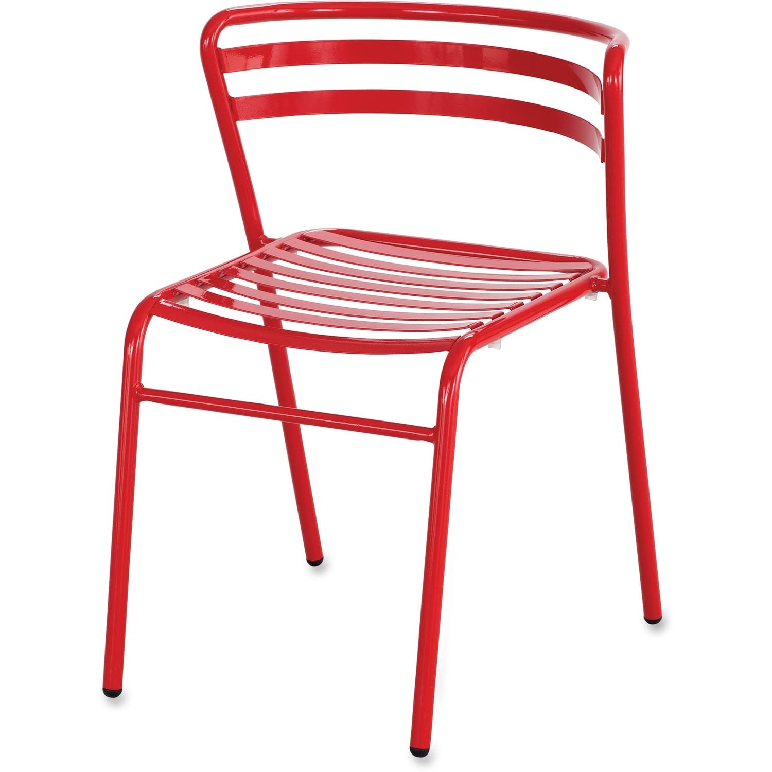 Safco Products Cogo Steel Indoor/Outdoor Chairs, Set Of 2, Red, 18.5&quot;W X 22&quot;D X 28.75&quot;H