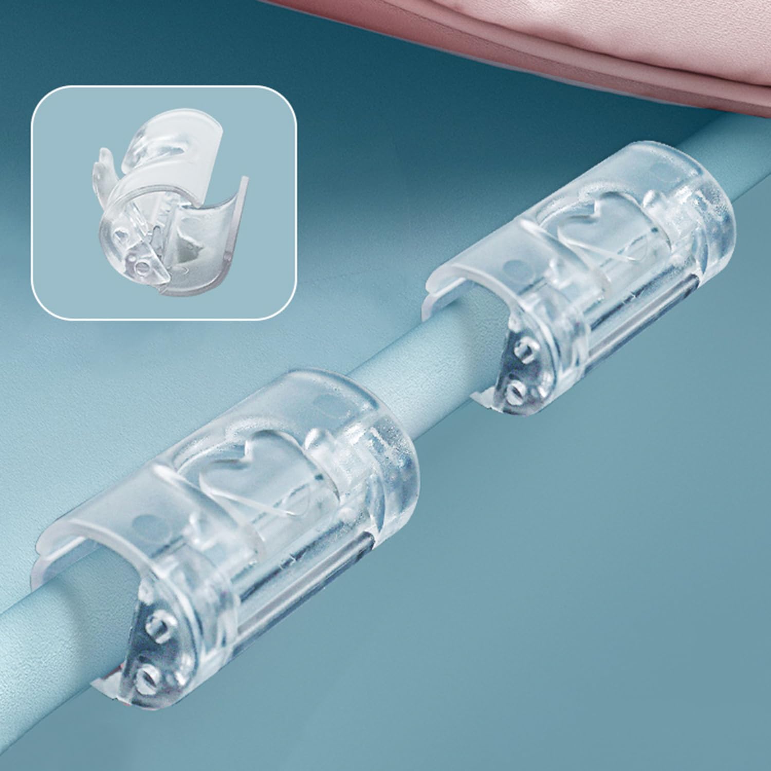 Toosunny 10 Pieces Sheet Holders, Two-Position Adjustment Bed Sheet Grippers Keeps The Bed Sheet In Place (Clear)