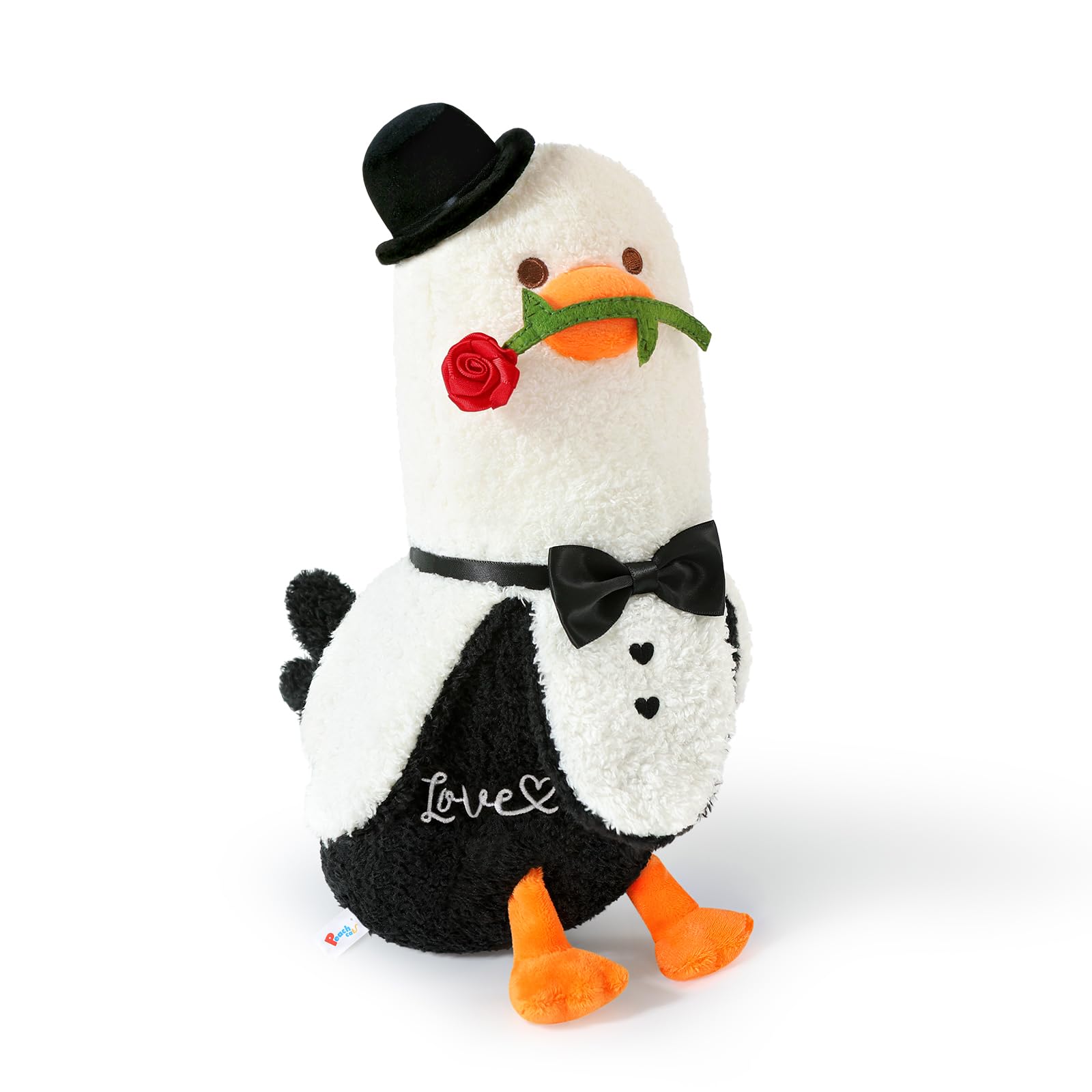 Peach Cat Love Banana Duck Plush Pillow With Rose Cute Plushies Toy Romantic Stuffed Animals Sweet Gifts For Girlfriend Kids Bla