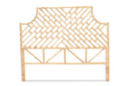 Baxton Studio Jayliah Modern Brown Rattan Queen Size Standalone Headboard