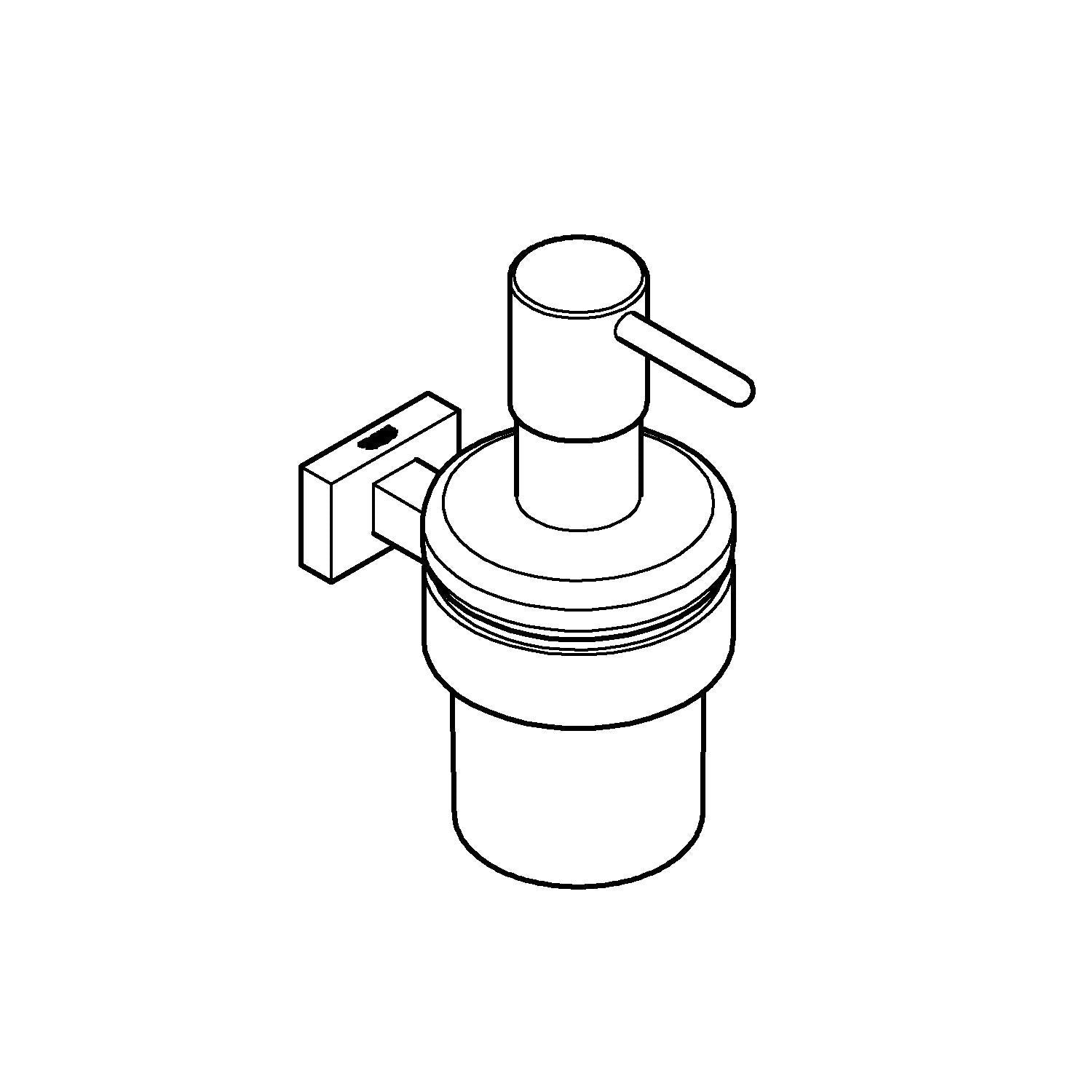 Grohe 40756001 Essentials Cube Soap Dispenser With Holder