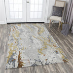 Rizzy Home Alora Decor Lapis 5' X 8' Gray/Medium Gray/Lt. Gray/Lt. Green Area Rug