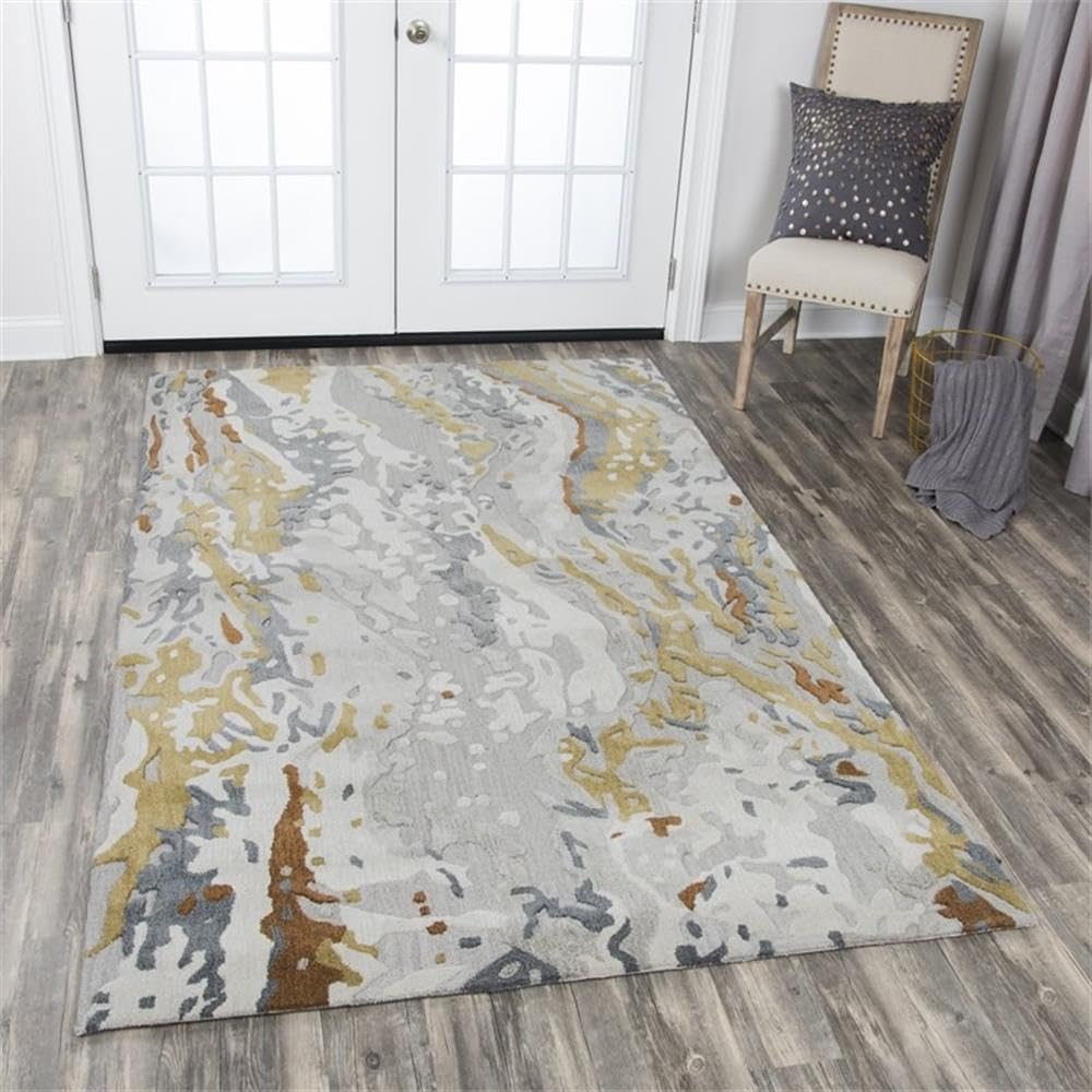 Rizzy Home Alora Decor Lapis 5' X 8' Gray/Medium Gray/Lt. Gray/Lt. Green Area Rug