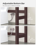 Songmics Over The Toilet Storage, 3-Tier Over Toilet Bathroom Organizer With Adjustable Shelf, Fit Most Toilets, Space-Saving, Brown Ubts01Br
