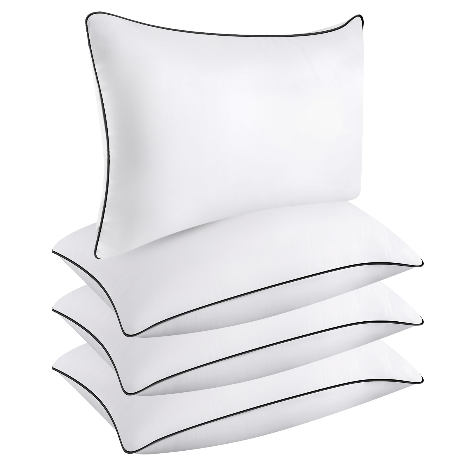 Opposy Pillows Queen Size Set Of 4 - Standard Pillows 4 Pack Down Alternative Hotel Quality Bed Pillows For Sleeping Soft And Su
